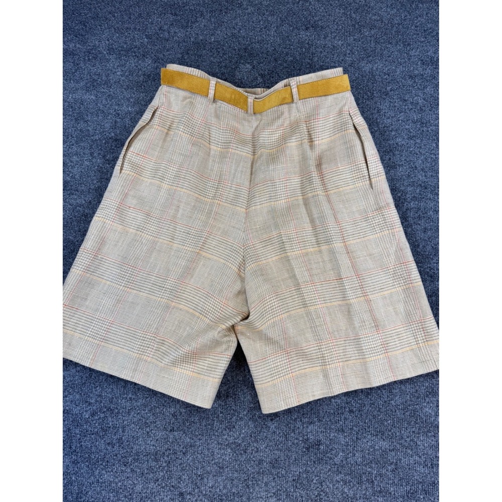 Vintage JH Collectibles Plaid Suit Set Women's Size 14 Blazer & Shorts Belt 90s - Picture 10 of 15